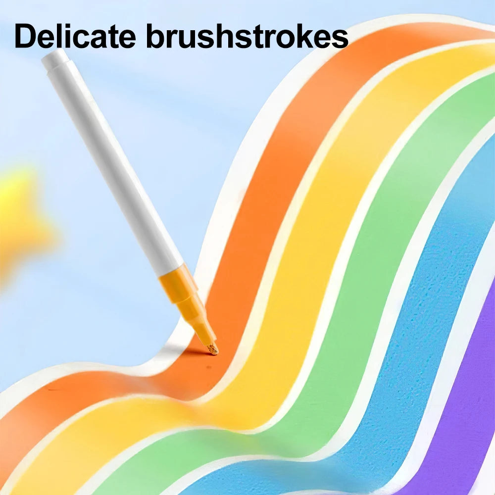 Acrylic Markers Sketching Markers 120 Colors Portable Quick Drying Coloring Pens for Kindergarten Student Gift