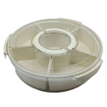 6 Grids Rotatable Storage Box Fruit Food Container Spice Ginger Garlic Ingredient Box For Kitchen Fridge Sealed Preservation Box