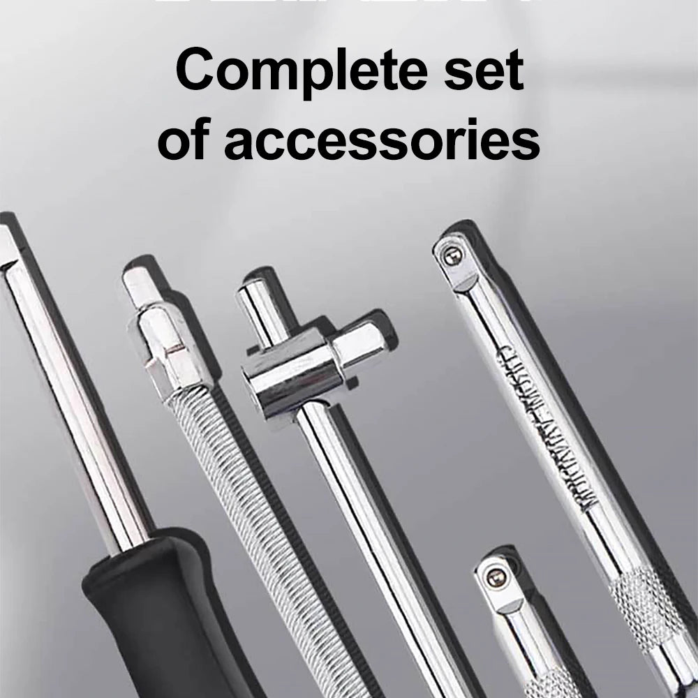 46pcs Ratchet Wrench Set 1/4 Ratchet Torque Wrench Combo Kit with Sockets Bit Hand Spanner Tool Car Repair Hardware Tool