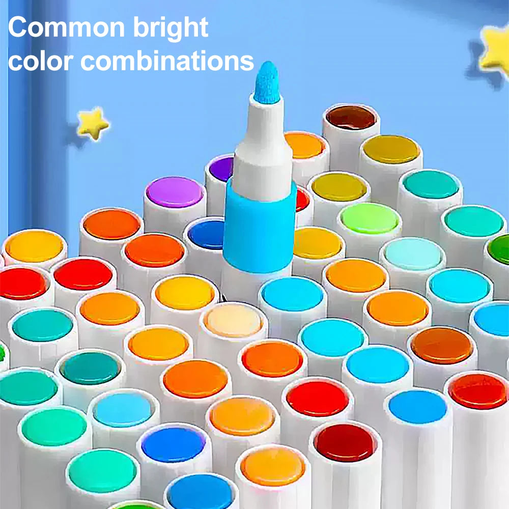 Acrylic Markers Sketching Markers 120 Colors Portable Quick Drying Coloring Pens for Kindergarten Student Gift