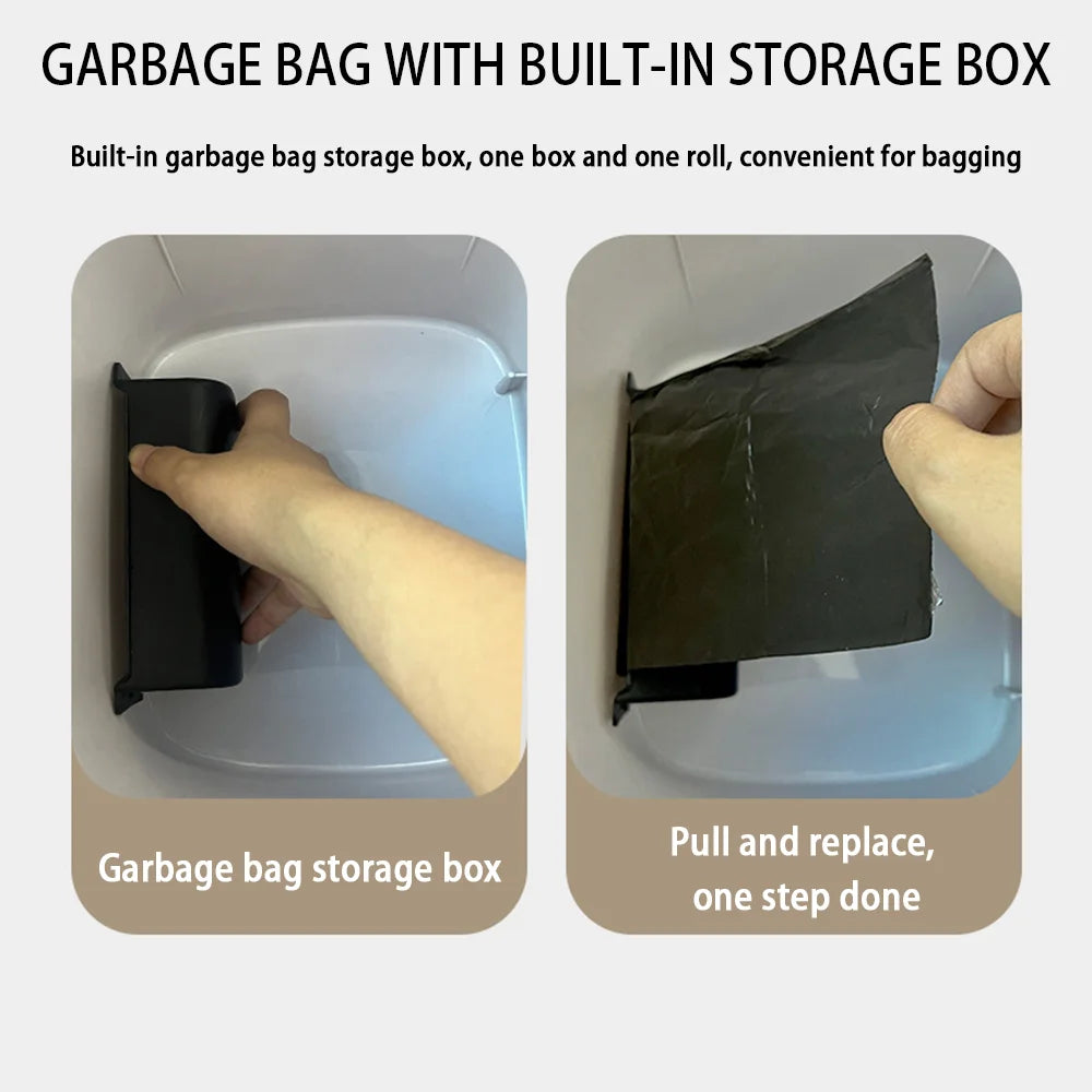 Smart Trash Can 16L Large-capacity Automatic Sensor Garbage Bin Home Waste Garbage Can for Kitchen Bathroom Bedroom Living Room