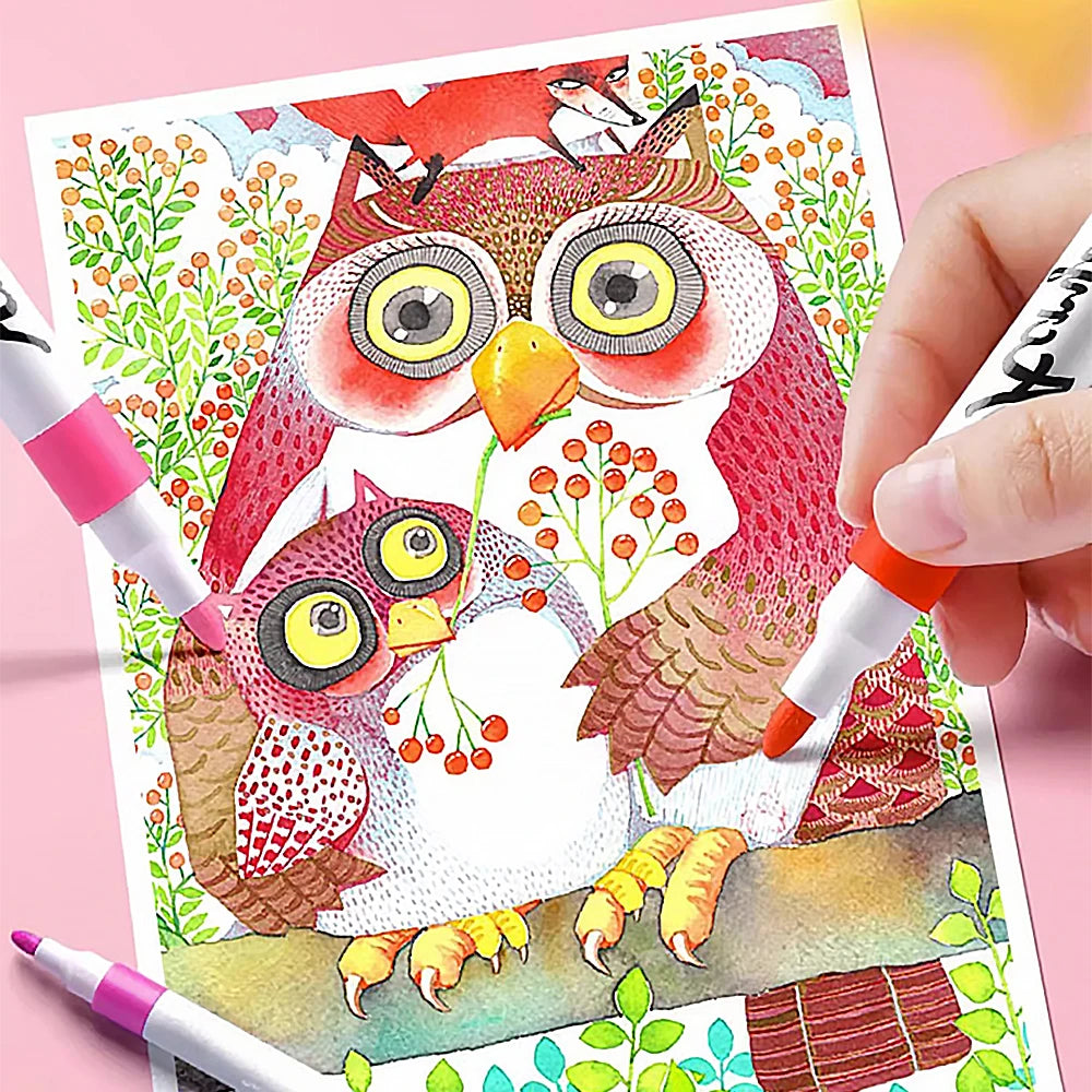 Acrylic Markers Sketching Markers 120 Colors Portable Quick Drying Coloring Pens for Kindergarten Student Gift