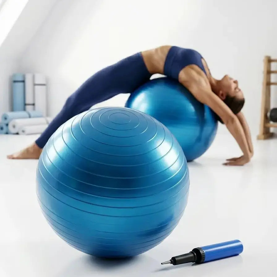 65CM Gym Ball with Hand Pump Anti Burst Exercise Yoga Balance Ball for Home Gym Fitness Workout