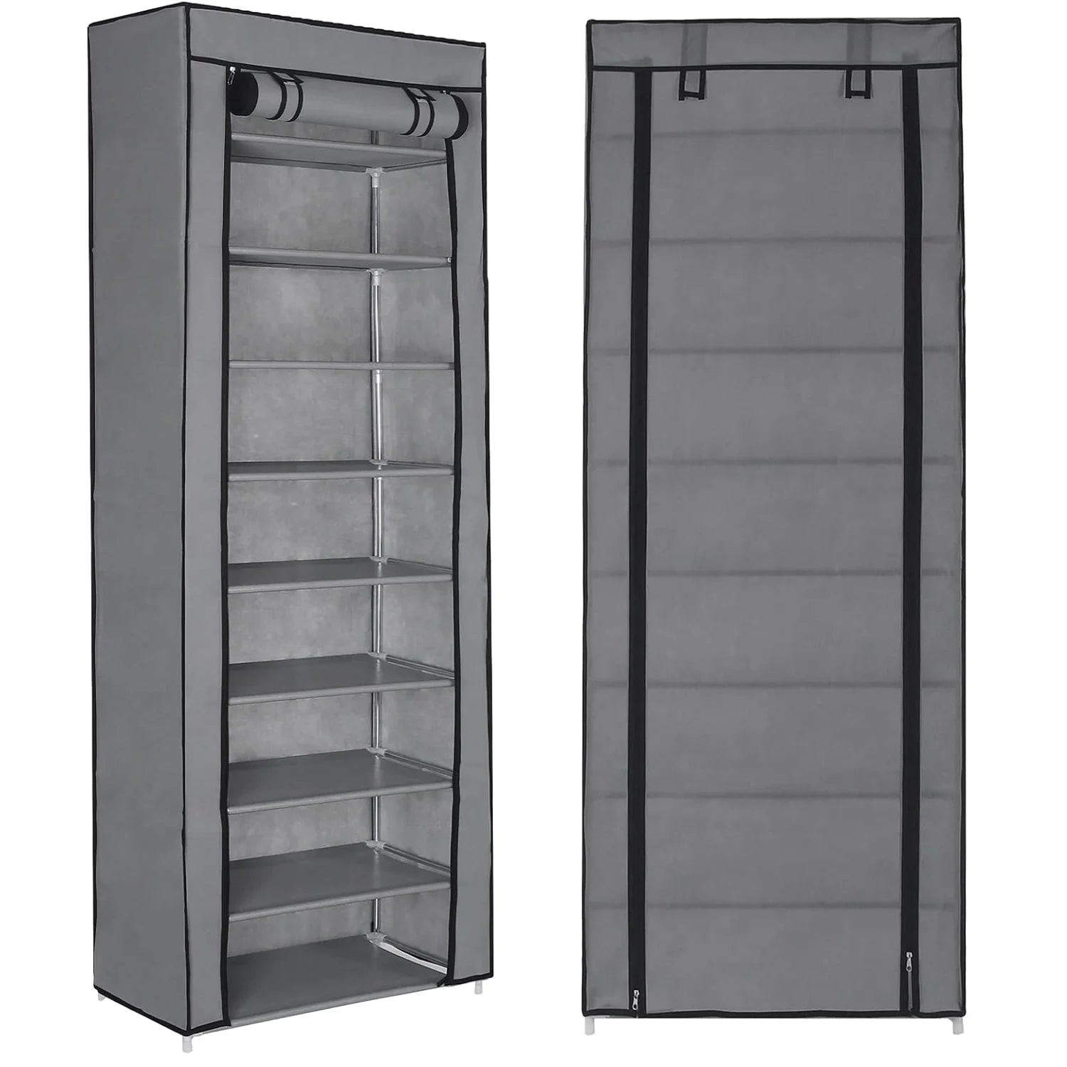 9 Layers Shoe Cabinet Nonwoven Shoe Rack Dustproof Organizer Space-Saving Home Storage Cabinet for Entryways, Hallways