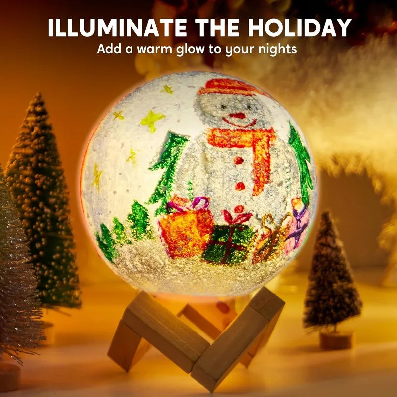 JOYFY DIY Moon Night Light toys Paint 3D Moon Lamp Kit Galaxy Lamp Arts for Kids School Activities Birthday Chirstmas Gifts