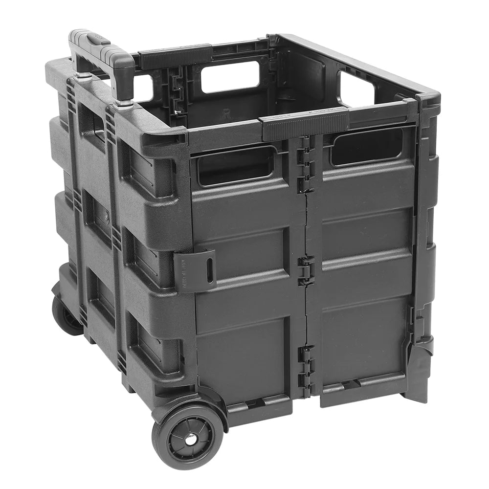 Portable Grocery Cart Folding Outdoor Camping Cart Luggage Trolley Shopping Cart Telescoping Handle Hand Cart