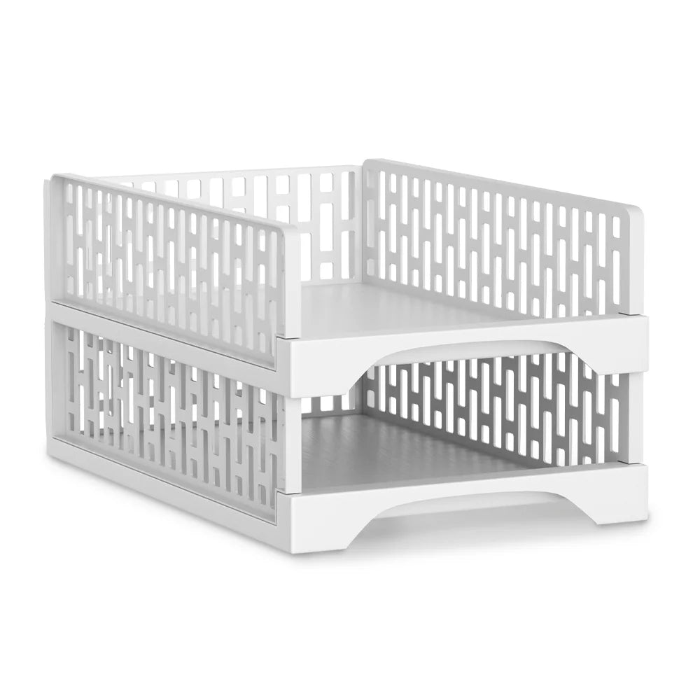 2/4Pcs Stackable Wardrobe Storage Rack Storage Basket Clothes Layered Partition Shelf Toy Books Organize Assembled Drawer