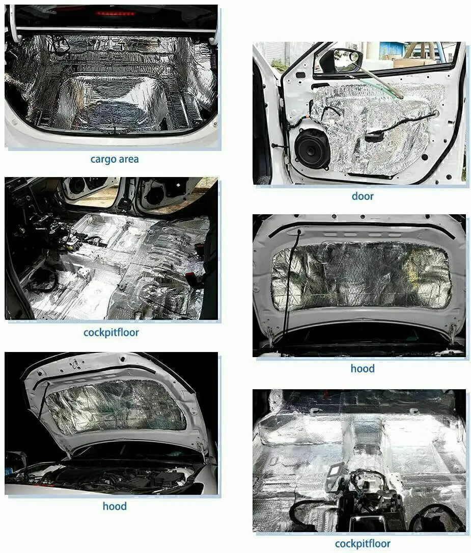 10 SHEETS SOUND DEADENING MAT CAMPER VAN FOR VW CAR BUTYL FOIL AUDIO PANEL NEW