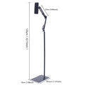 Universal Ipad Stand Floor Tablet Bracket Adjustable Flexible Rotation Phone Holder 360° rotating Stand Support 4.72-7.09in