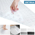 2Pcs 40*100cm PVC Anti-skid Bath Mat Shower Mat Non-slip Mat Bathtub Bath Mat with Suction Cup Bathroom Accessories